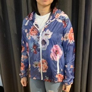 Flowered windbreaker